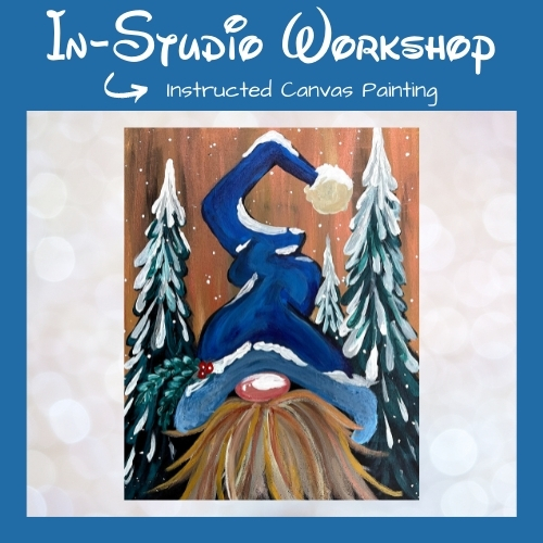 Gnome for the Holidays Step by Step Canvas Painting Workshop