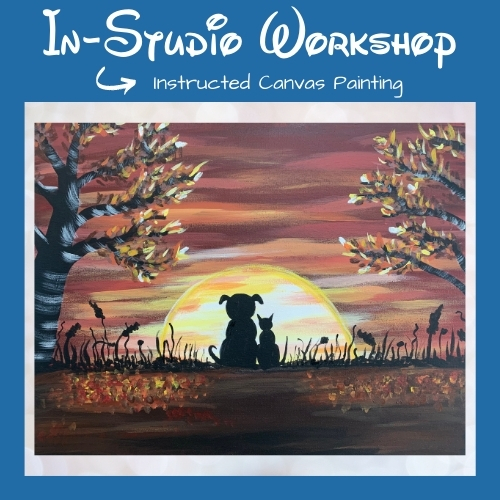 Step by Step Canvas Painting Workshop "Fall Furiends"