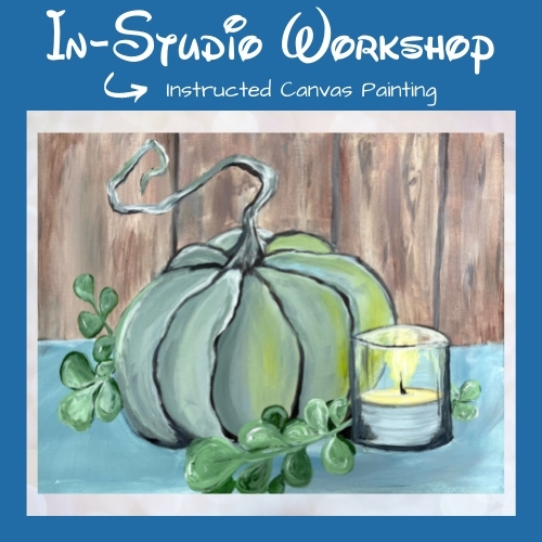 Step by Step Canvas Painting Workshop "Farmhouse Pumpkin"