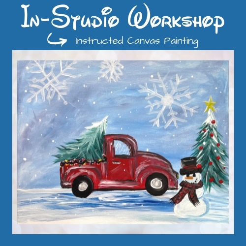 Home for Christmas Step by Step Canvas Painting Lesson