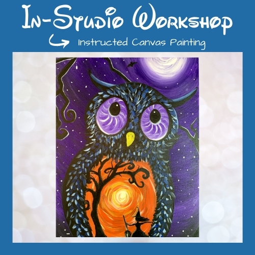 Step by Step Canvas Painting Workshop "Wicked Owl"