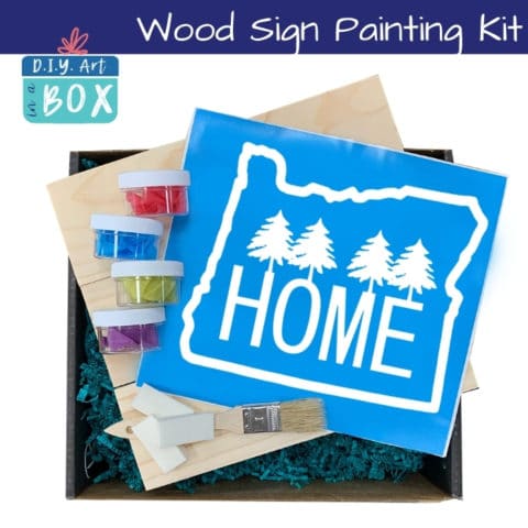 DIY Kit: Sea Turtle Wood Sign Paint Craft Kit Adult Craft Kit Do